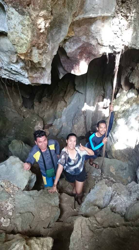 Spelunking with my new travel buddies at Bakwitan Cave, Gigantes Norte Island, Carles, Iloilo